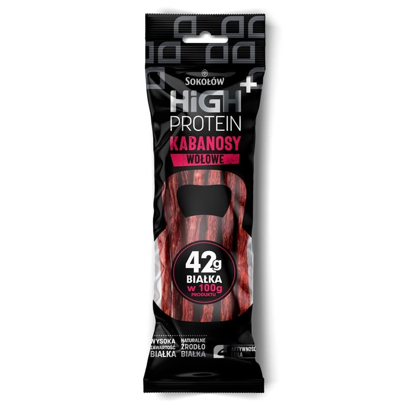 HIGH PROTEIN Kabanosy wolowe. 133,17 zl/kg